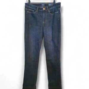 J Jill jeans womens 6R Dark wash blue Boyfriend straight-leg ankle